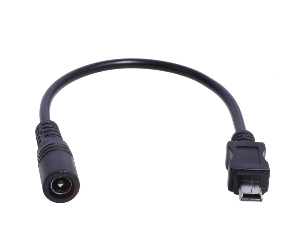 Adaptateur fiche DC Femelle 5.5/2.1mm vers Mini USB Male